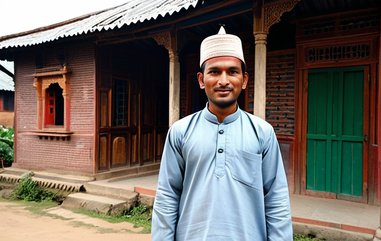 **
"A Nepali man wearing a Dhaka topi, fully clothed in a modest kurta, standing in front of a traditional Nepali house, appropriate attire, safe for work, perfect anatomy, natural proportions, professional portrait, high quality, family-friendly."
**