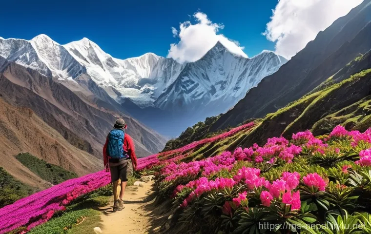 네팔의 우기와 건기 - **"Golden Autumn Himalayas"**: A breathtaking panoramic view of the Nepalese Himalayas during autumn... 네팔의 우기와 건기 - **"Golden Autumn Himalayas"**: A breathtaking panoramic view of the Nepalese Himalayas during autumn...